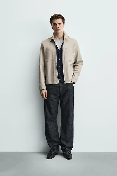 REGULAR FIT OVERSHIRT WITH POCKETS