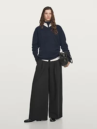 Pull en maille oversize à col V