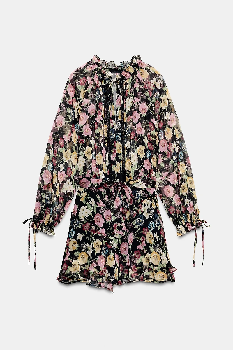 FLORAL PRINT MINI DRESS