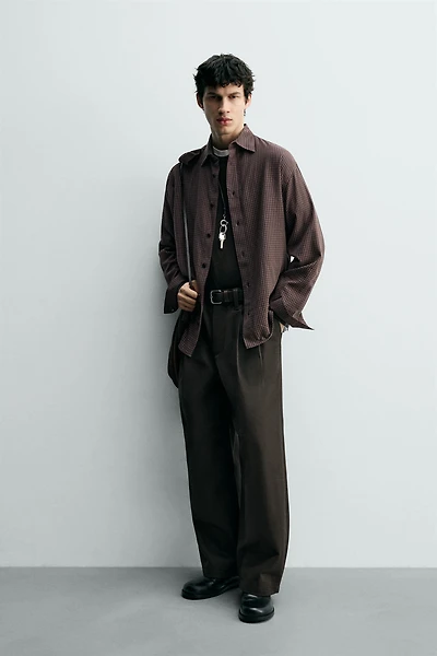 COTTON - VISCOSE PLAID SHIRT