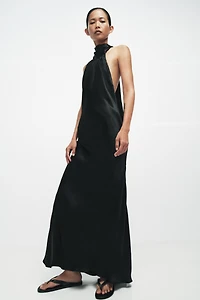 ZW COLLECTION SATIN EFFECT HALTER DRESS