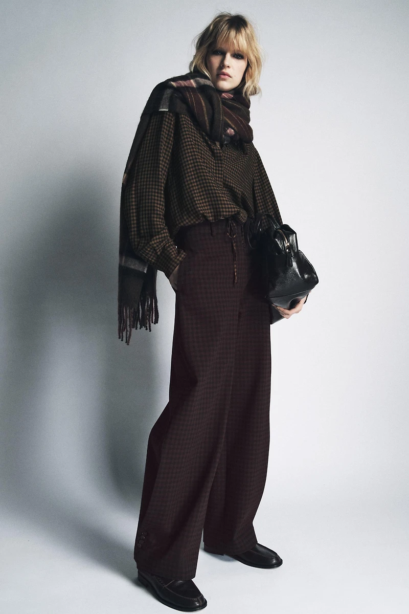 GINGHAM CHECK BLOUSE ZW COLLECTION