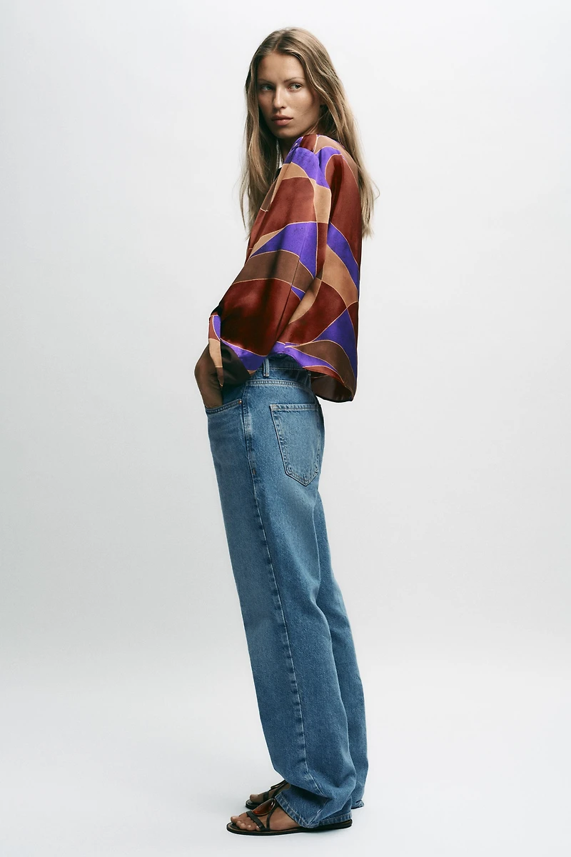 PRINTED SATIN SHIRT