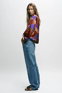 PRINTED SATIN SHIRT
