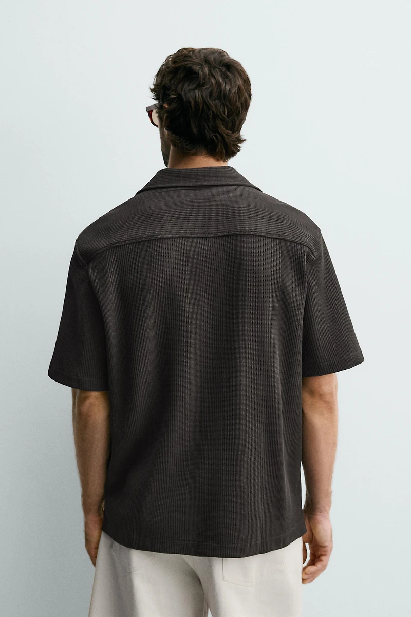 TEXTURED REGULAR FIT SHIRT