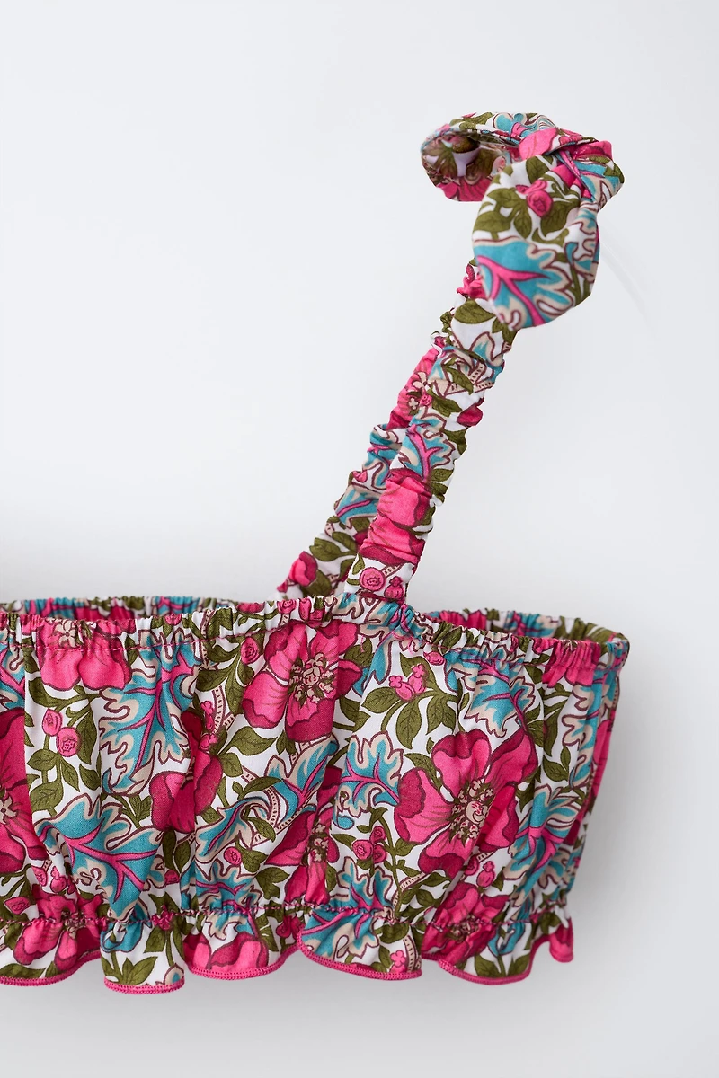 2-6 YEARS/ FLORAL PRINT BIKINI MADE WITH LIBERTY FABRIC