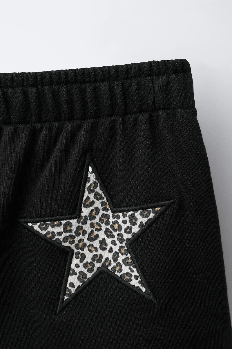 STAR PATCH PLUSH SHORTS