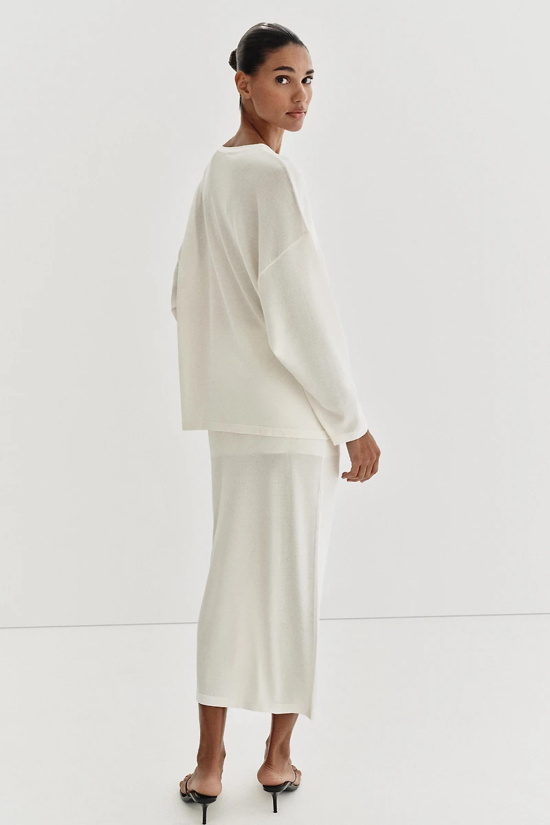 PULL OVERSIZE EN MAILLE FINE