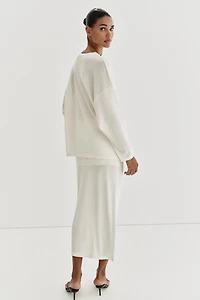 PULL OVERSIZE EN MAILLE FINE