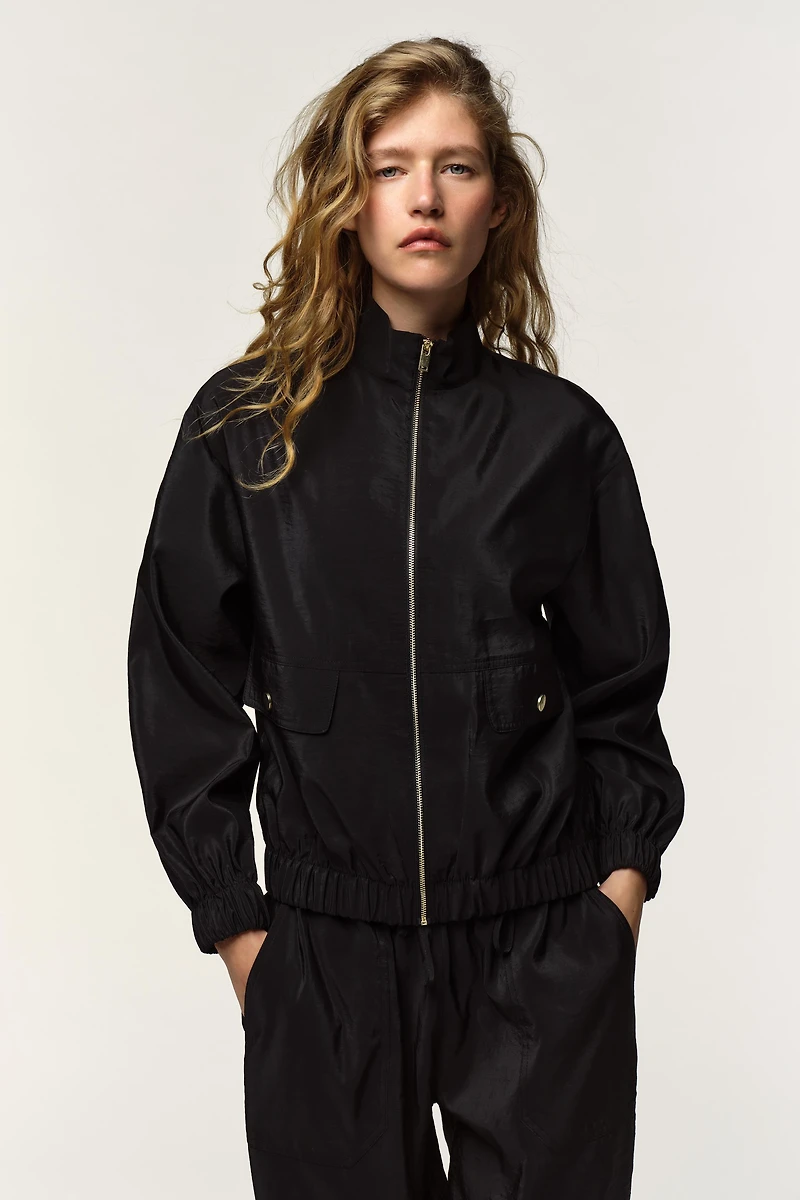 HIGH COLLAR BOMBER JACKET