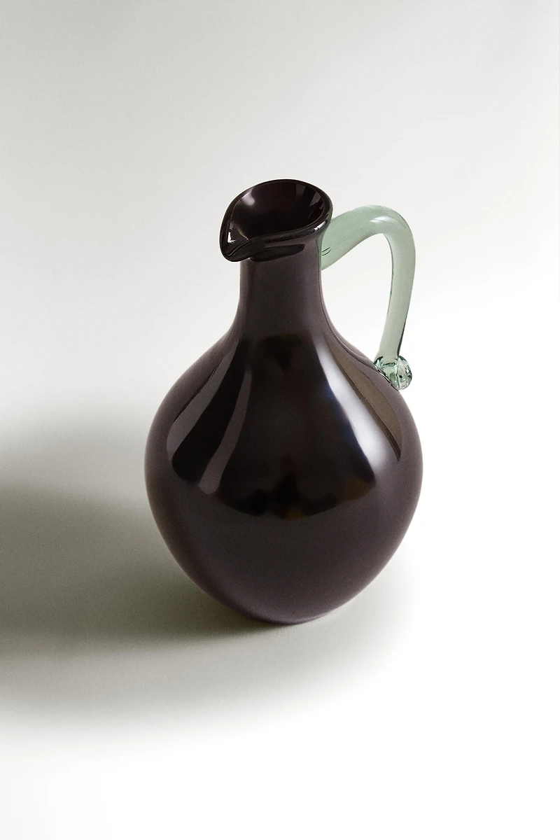 COLORED GLASS VASE