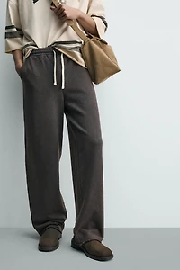 WASHED STRAIGHT FIT JOGGING PANTS