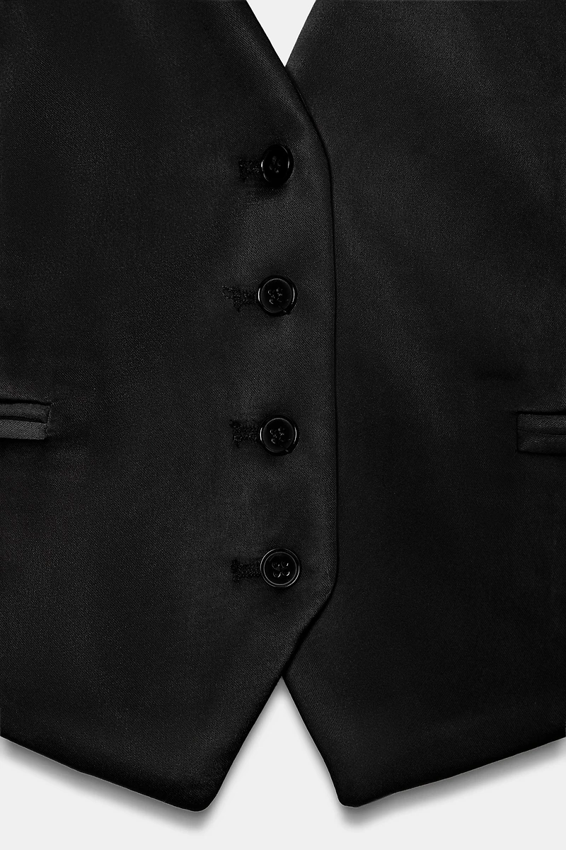 HALTER NECK OPEN BACK VEST