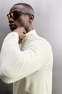 T-SHIRT TECHNIQUE COL ZIPPÉ