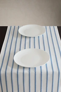 EMBROIDERED STRIPE TABLE RUNNER