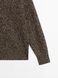 Mouliné V-neck knit jumper