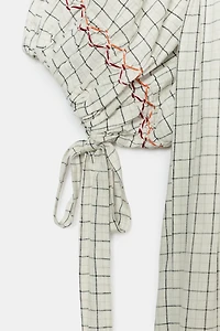 ZW COLLECTION LINEN BLEND MIDI DRESS