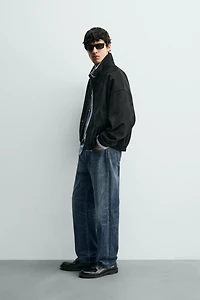 FAUX SUEDE RELAXED FIT JACKET