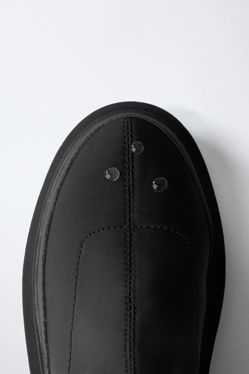 WATER REPELLENT SOCK-STYLE ANKLE BOOTS