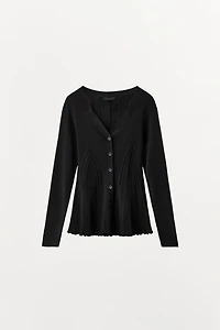 GILET EN MAILLE AVEC VISCOSE