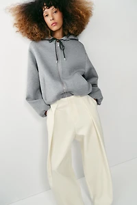 HOODED BOMBER SWEATSHIRT