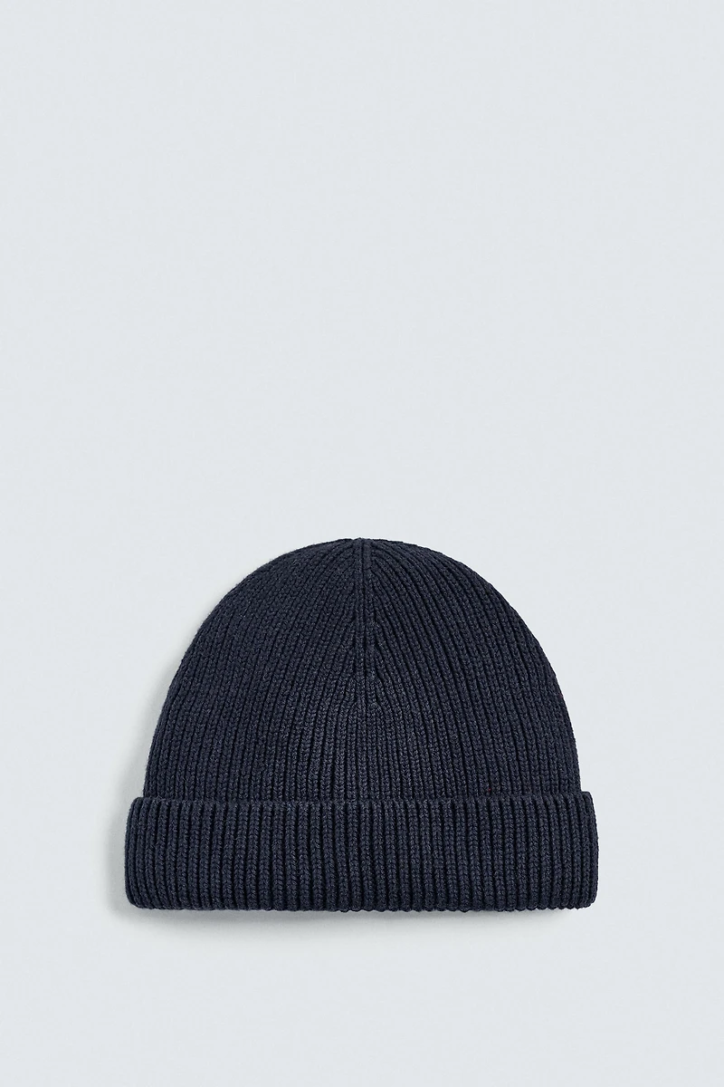 BONNET EN MAILLE COTON - CACHEMIRE