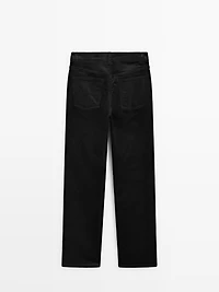 Straight-leg needlecord trousers