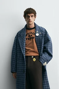 OVERSIZE CHECK COAT HARRY LAMBERT FOR ZARA X DISNEY