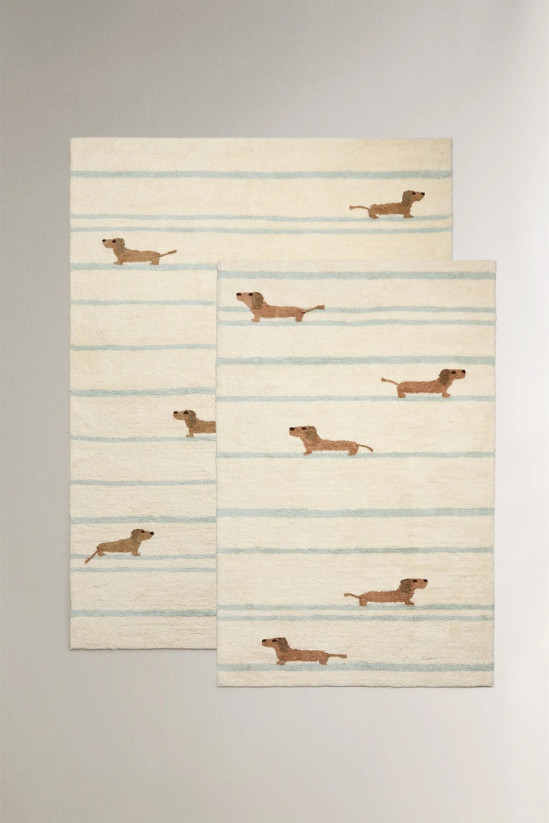 TAPIS ENFANT COTON CHIENS
