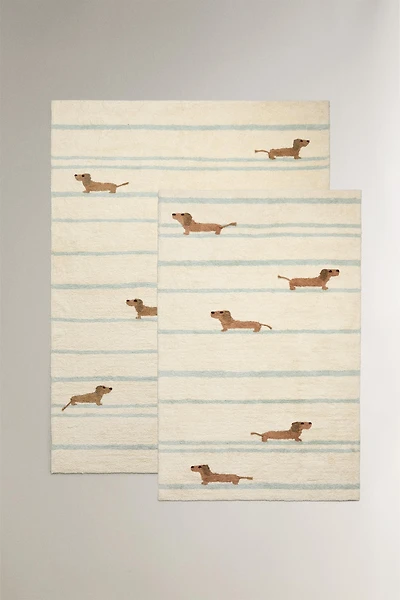 TAPIS ENFANT COTON CHIENS