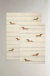 TAPIS ENFANT COTON CHIENS