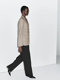 Flecked 100% wool blazer