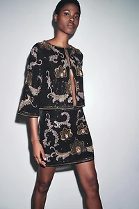 EMBROIDERED SHORT SKIRT