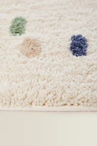 CHILDREN’S MULTICOLORED POLKA DOT COTTON AREA RUG