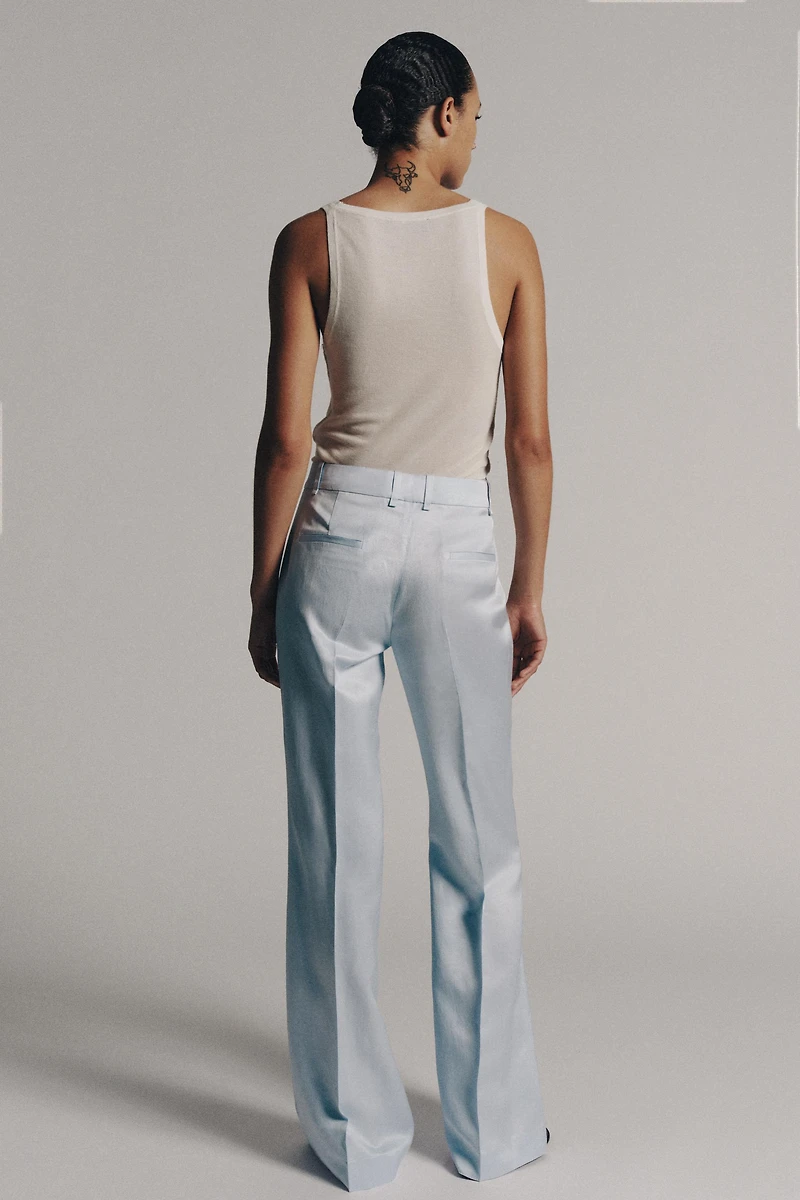 ZW COLLECTION FLARE LINEN PANTS