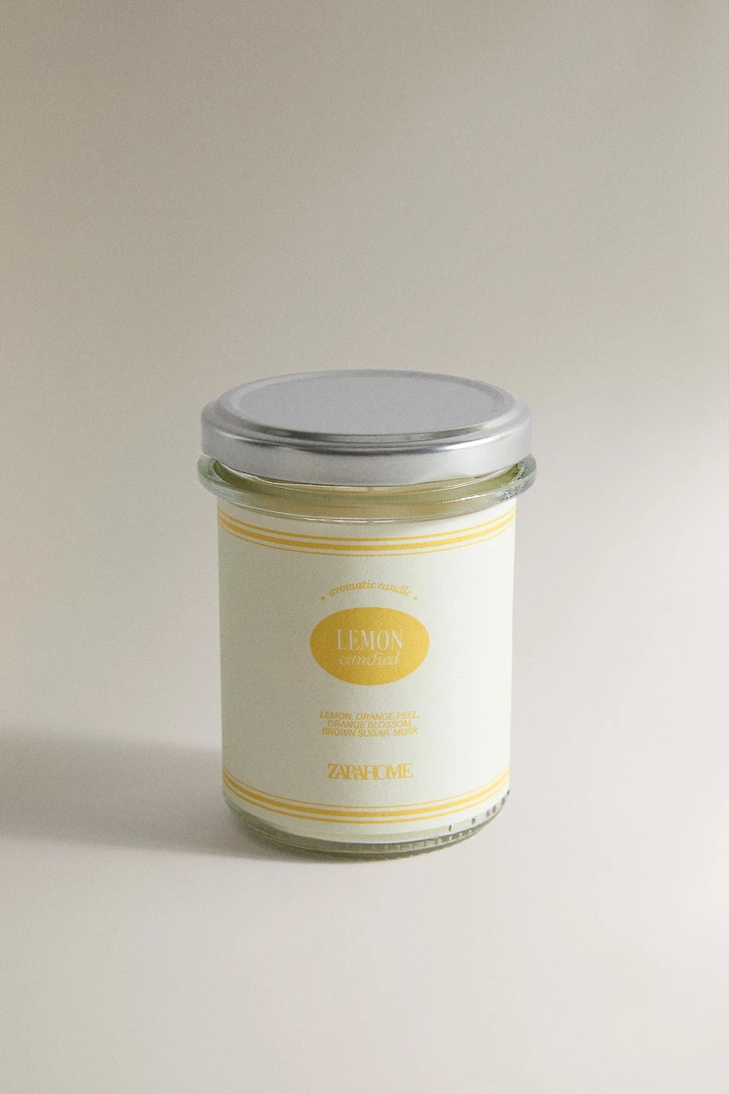 (130 G) LEMON CANDIED SCENTED CANDLE