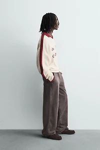 RETRO FOOTBALL EMBROIDERED POLO SHIRT