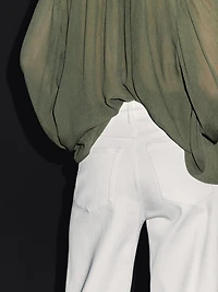 Flared high-waist jeans