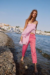 ASYMMETRIC RUFFLED TOP