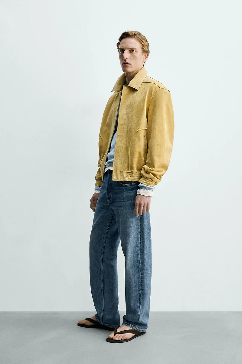 BLOUSON RELAXED EN DAIM