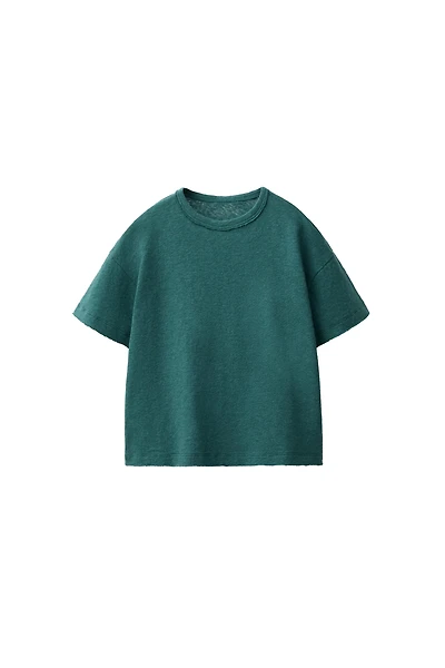 COTTON AND LINEN T-SHIRT