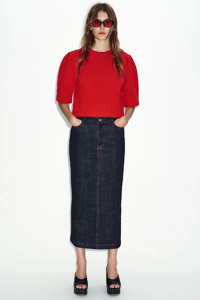 SHORT SLEEVE KNIT JUMPER