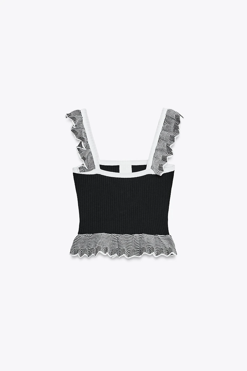 TOP CÔTELÉ TRICOT