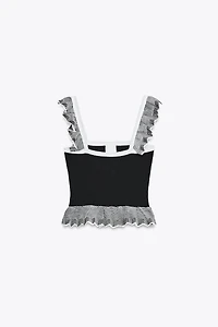 TOP CÔTELÉ TRICOT
