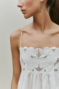 CHEMISE DE NUIT COTON BRODERIES