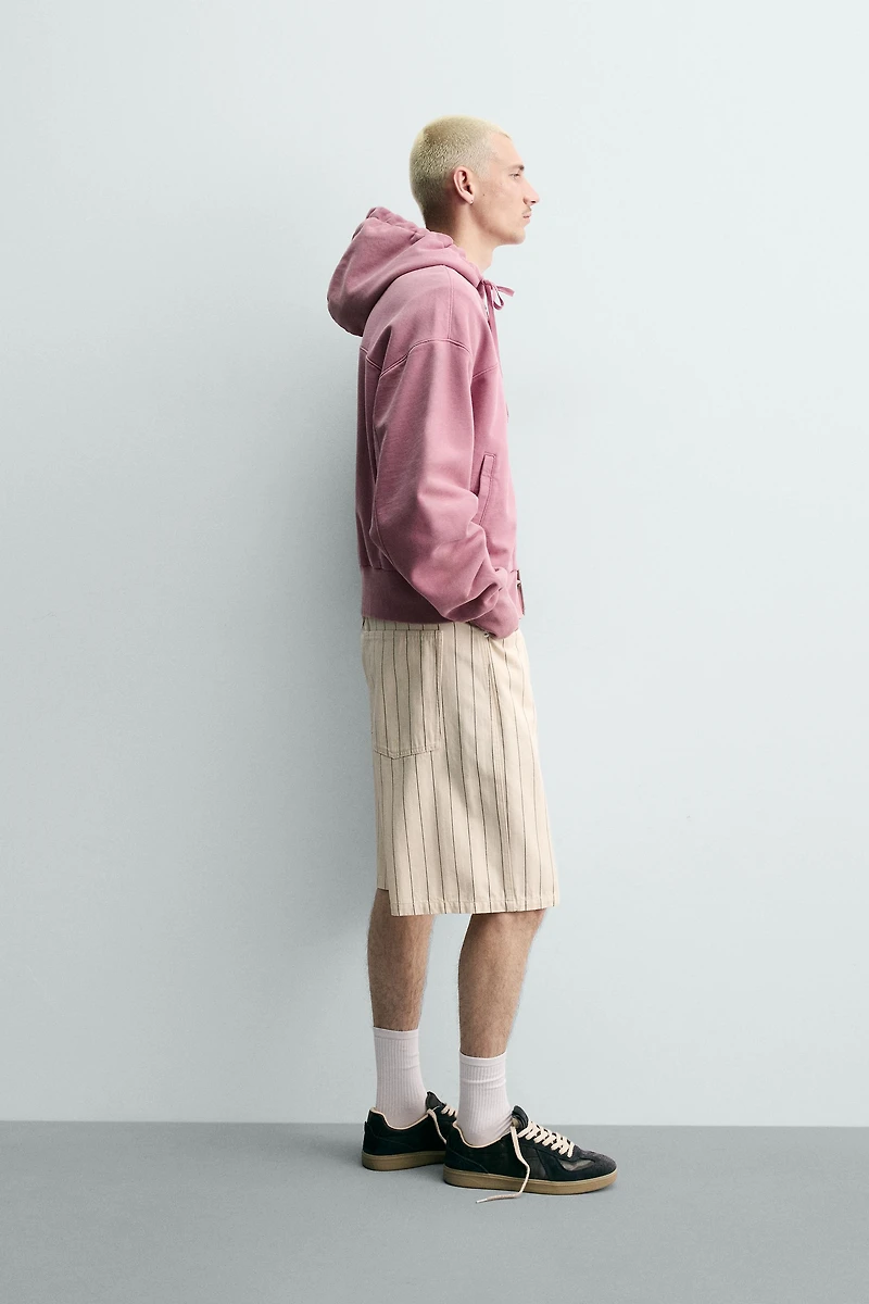 PINSTRIPE BAGGY FIT SHORTS