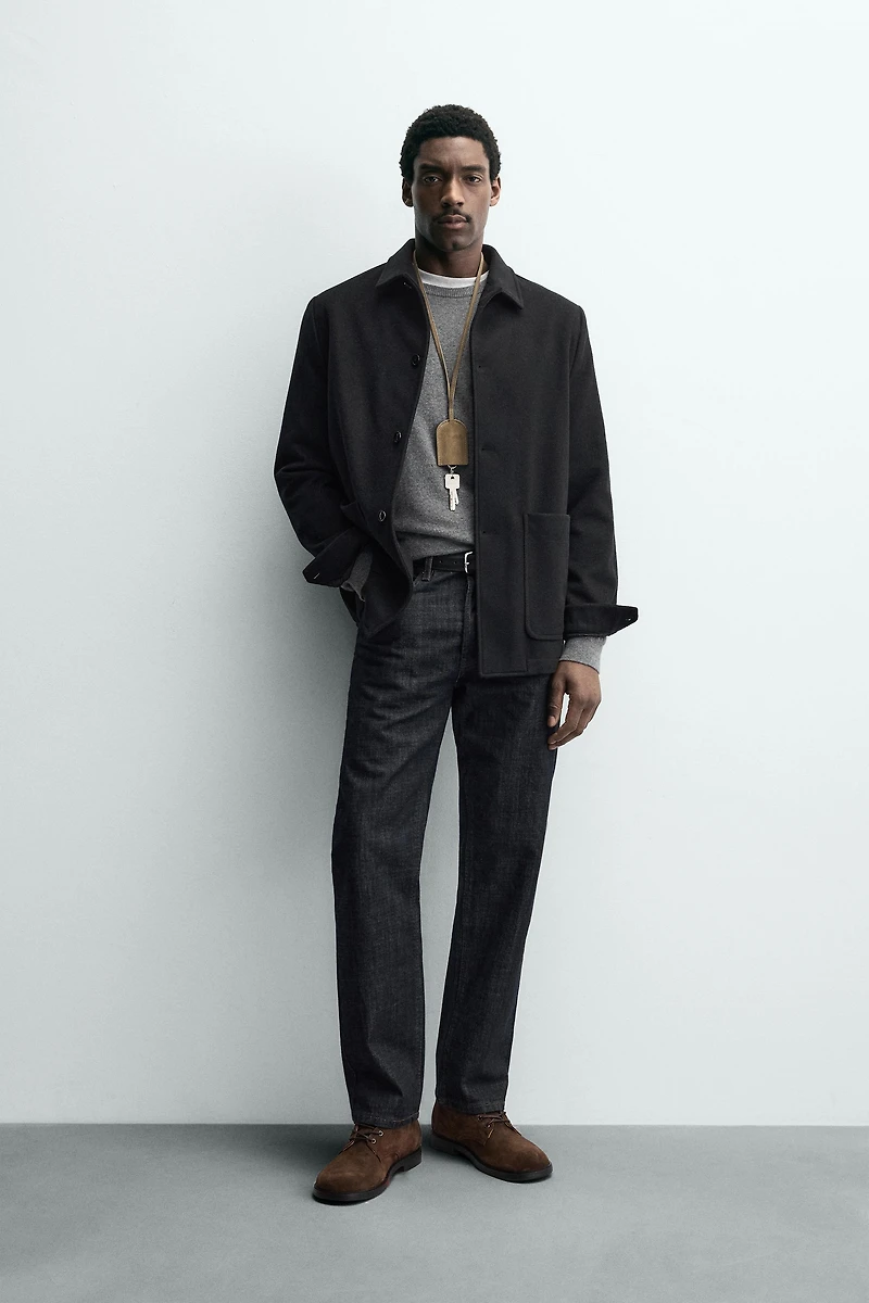 WOOL BLEND RELAXED FIT BLAZER