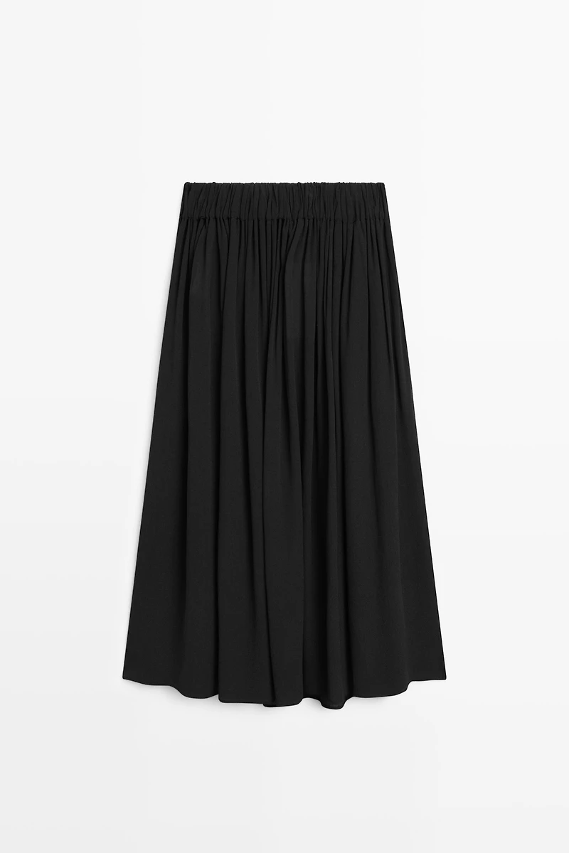Pleated midi skirt