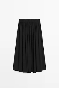 Pleated midi skirt