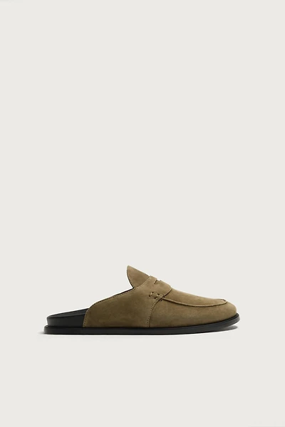 SPLIT LEATHER CLOGS